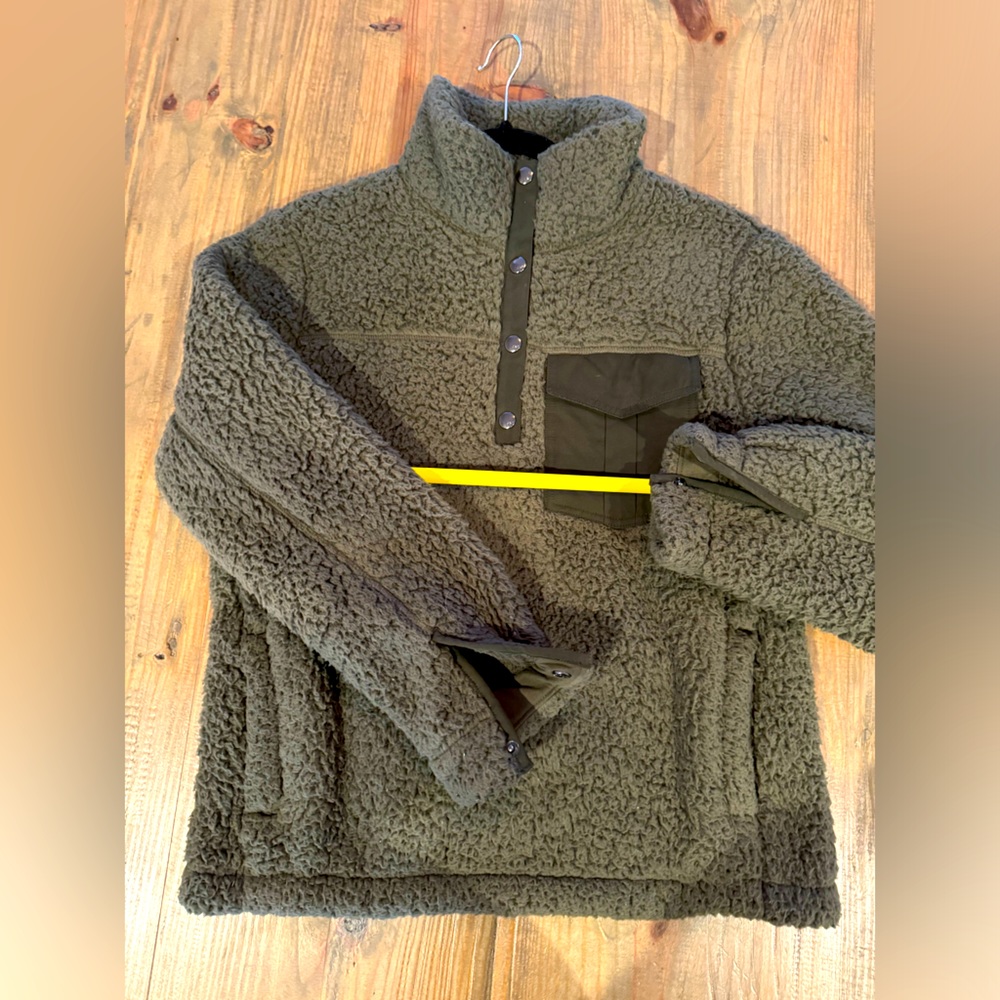 A+F Sherpa Fleece Snap neck Pullover